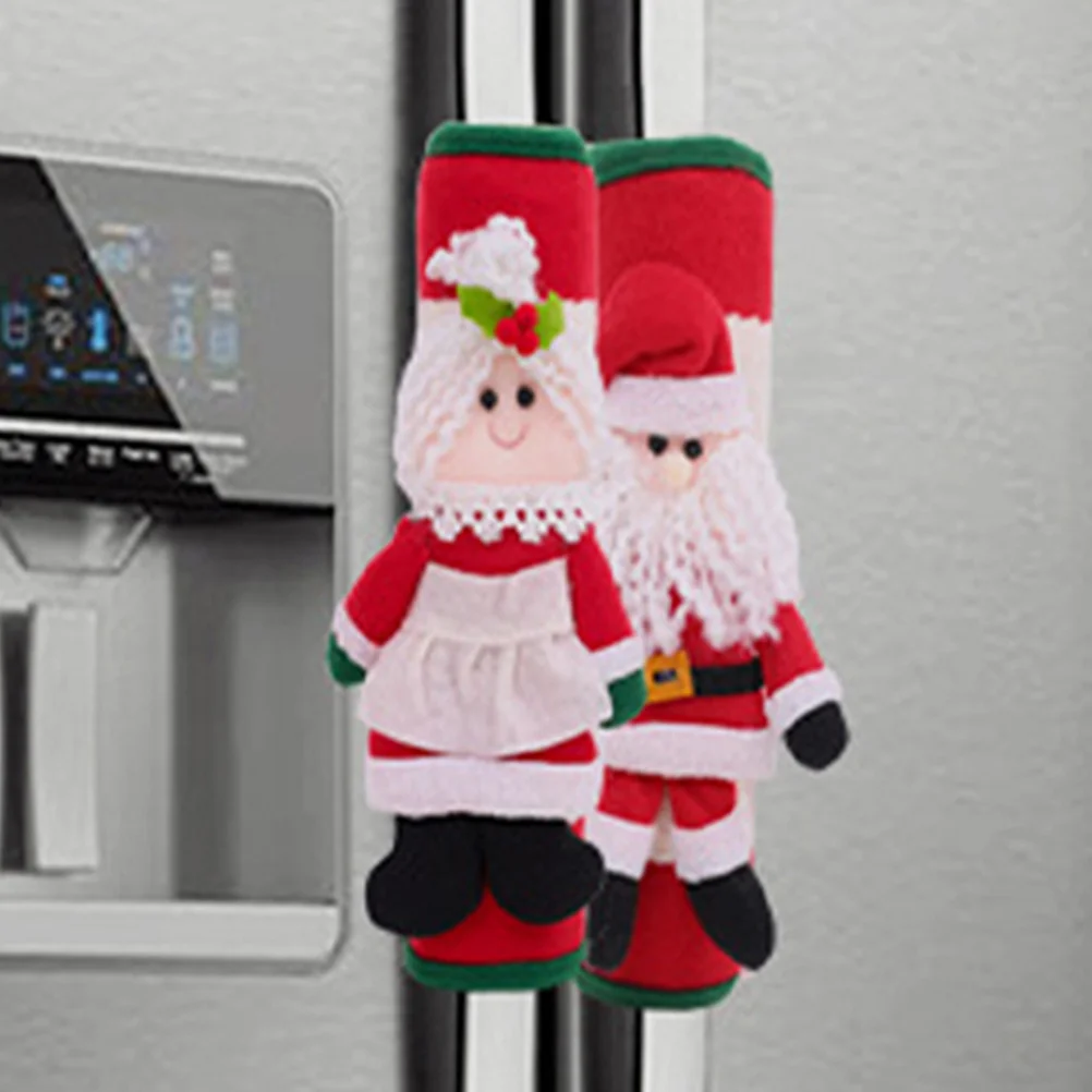 4 szt. Osłonki na uchwyty lodówki, ochraniacze na sprzęt kuchenny, odporne na plamy, olej, wodę, odciski palców, ochrona zimowa