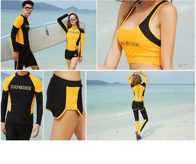 Wetsuit Split Long-sleeved Swimsuit Men and Women Surfing Suit Snorkeling Swimming Rafting Sun Protection Suit Jellyfish Suit