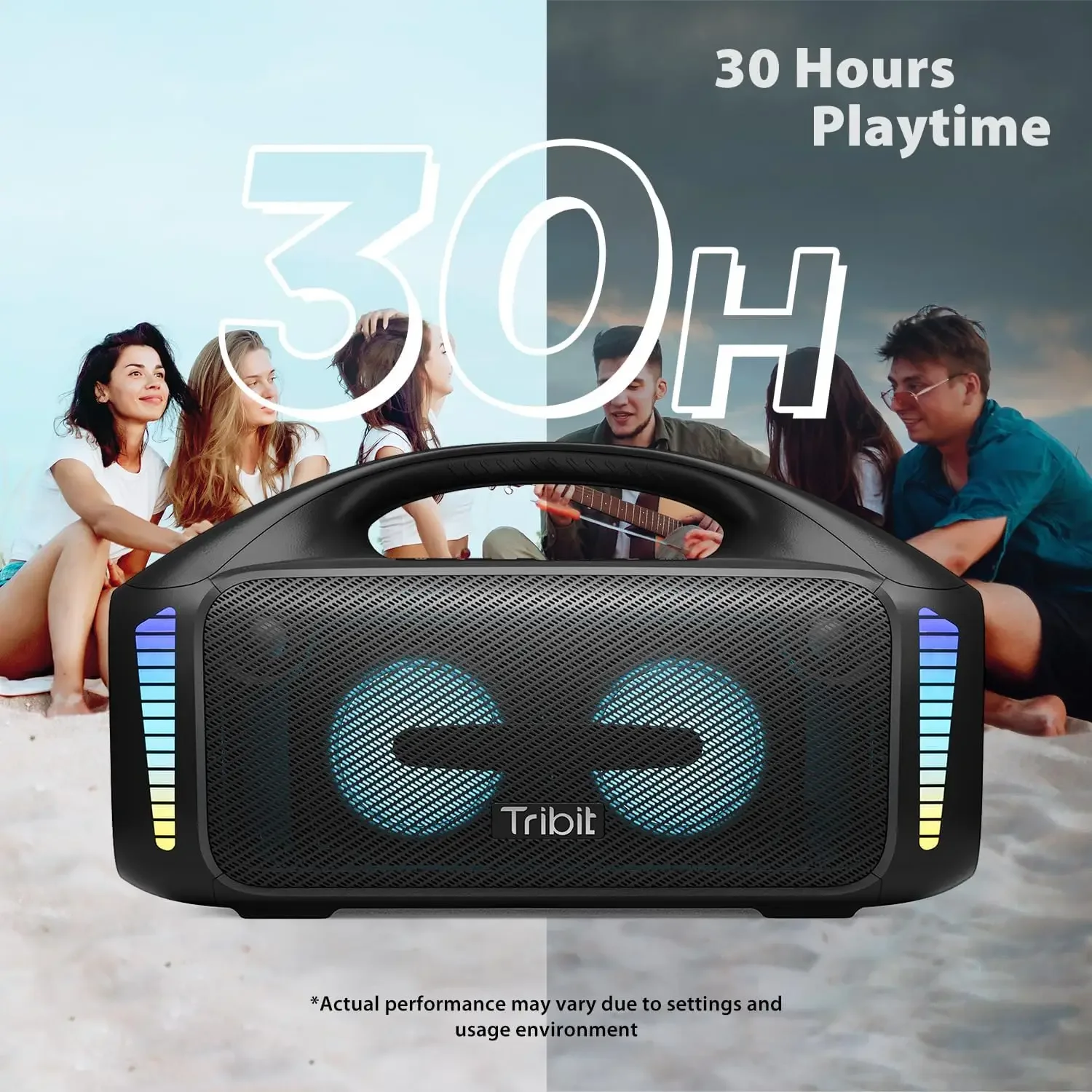 Tribit StormBox Blast 90W Bluetooth Speaker, IPX7 Waterproof
