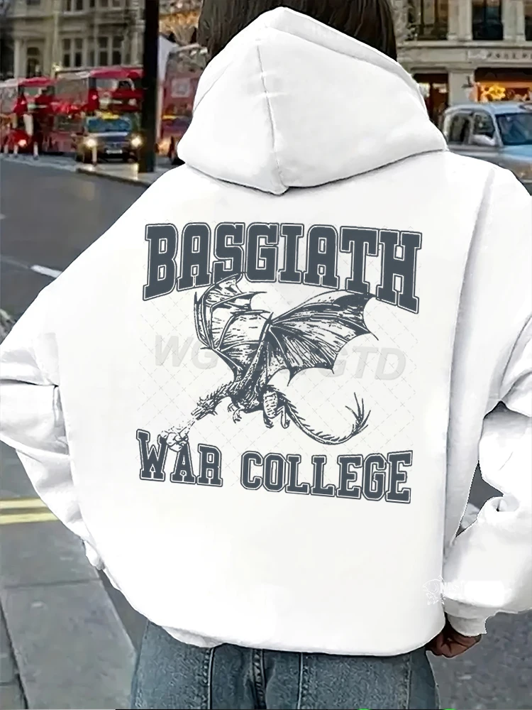 

Винтажная толстовка с принтом Basgiath War College, повседневная, в стиле хип-хоп, для мужчин и женщин, ретро, с капюшоном, для любителей книг, подарки