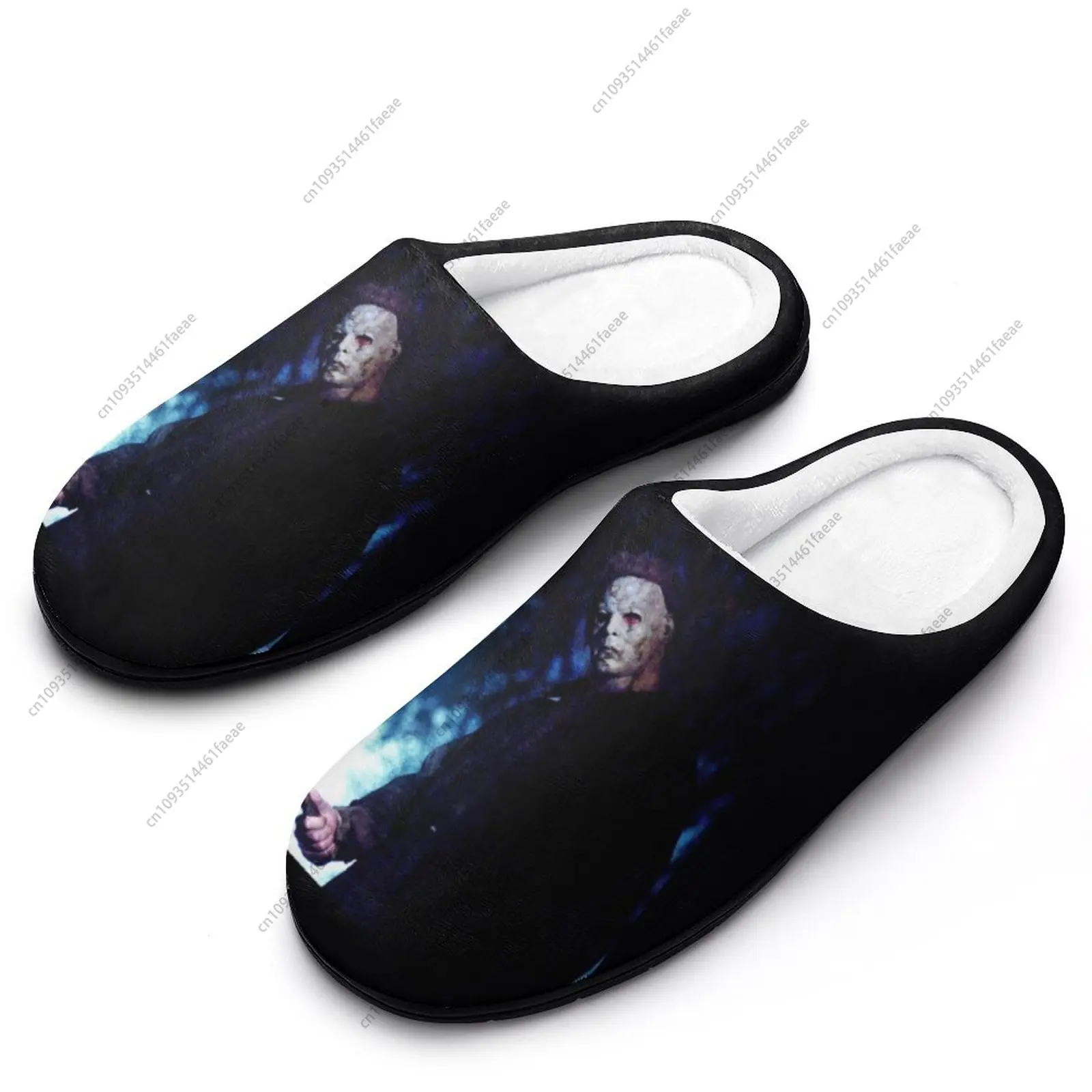 Winter Warm Slippers Michael Myers (9) Men Women Cotton Slides Non-Slip Couple Home  Flat Loafer Flip-flopCartoon Shoes