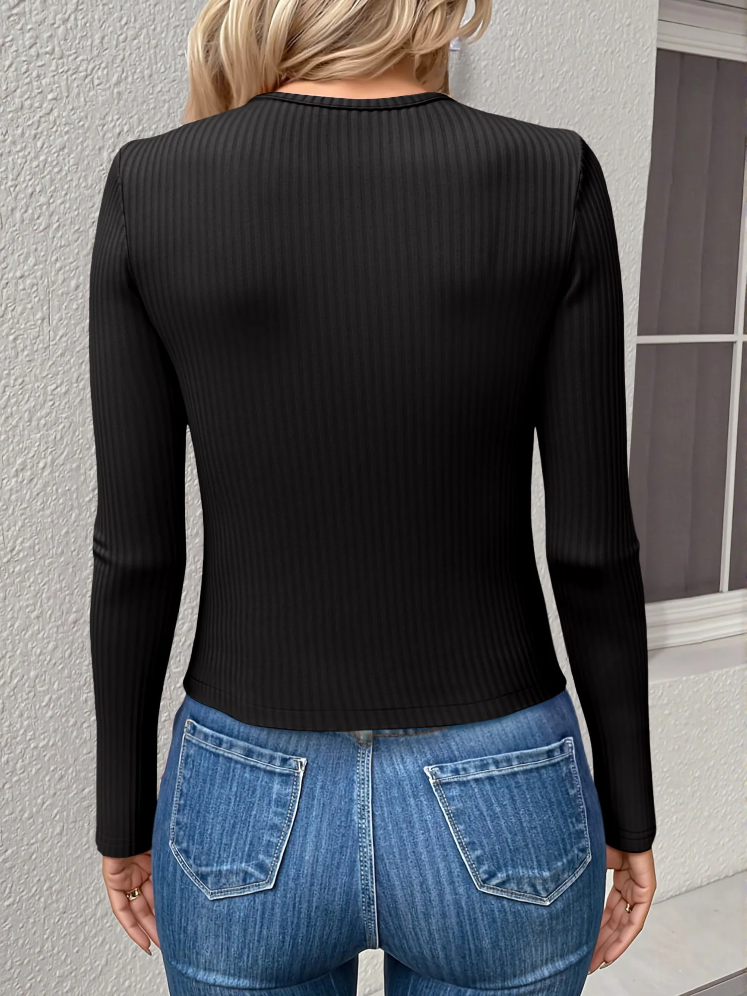 Fashion Y2K Solid Ribbed Knit Bolero Women V Neck Long Sleeve Open Front Cropped Cardigan Street Layering Top