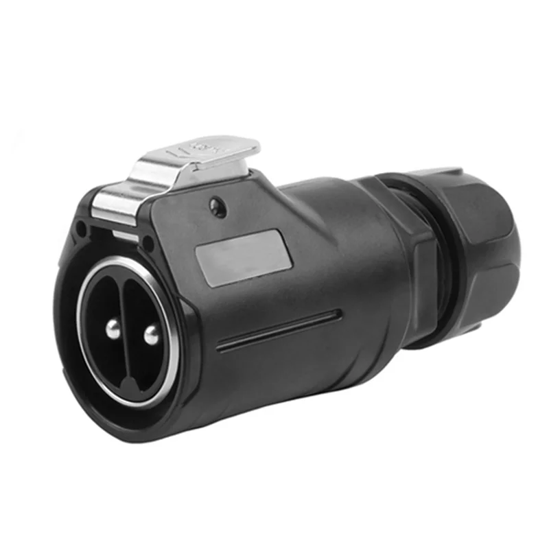 ABJY- 50A 2 دبوس موصل صناعي دائري مقاوم للماء عالي المتانة برغي الأسلاك موصل الكابلات الكهربائية