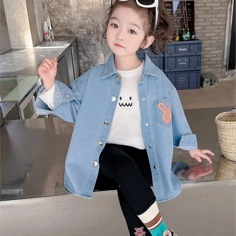 

2025 Spring autumn new Baby Girls Boys Denim Coats Jackets parkas Fashion Kids Children Tops Clothes Overcoats