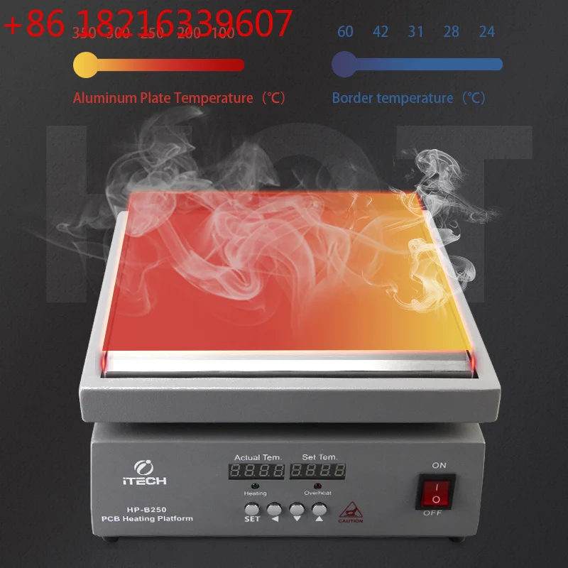 HP-B250 Digital Display Temperature Control Pcb Heating Platform 300W-3300W LED Heating Element Preheating Station Heating Table