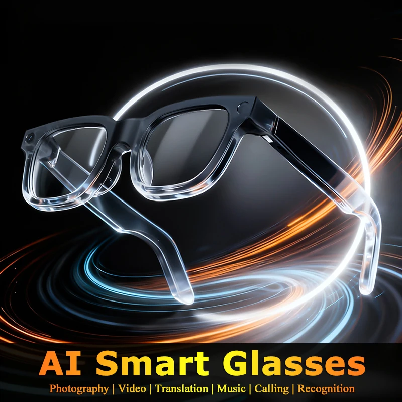 اللمس AI النظارات الذكية 800mp كاميرا HD صور فيديو OpenAI تسجيل الرياضة في الهواء الطلق بلوتوث دعوة الموسيقى متعددة الوظائف النظارات الشمسية