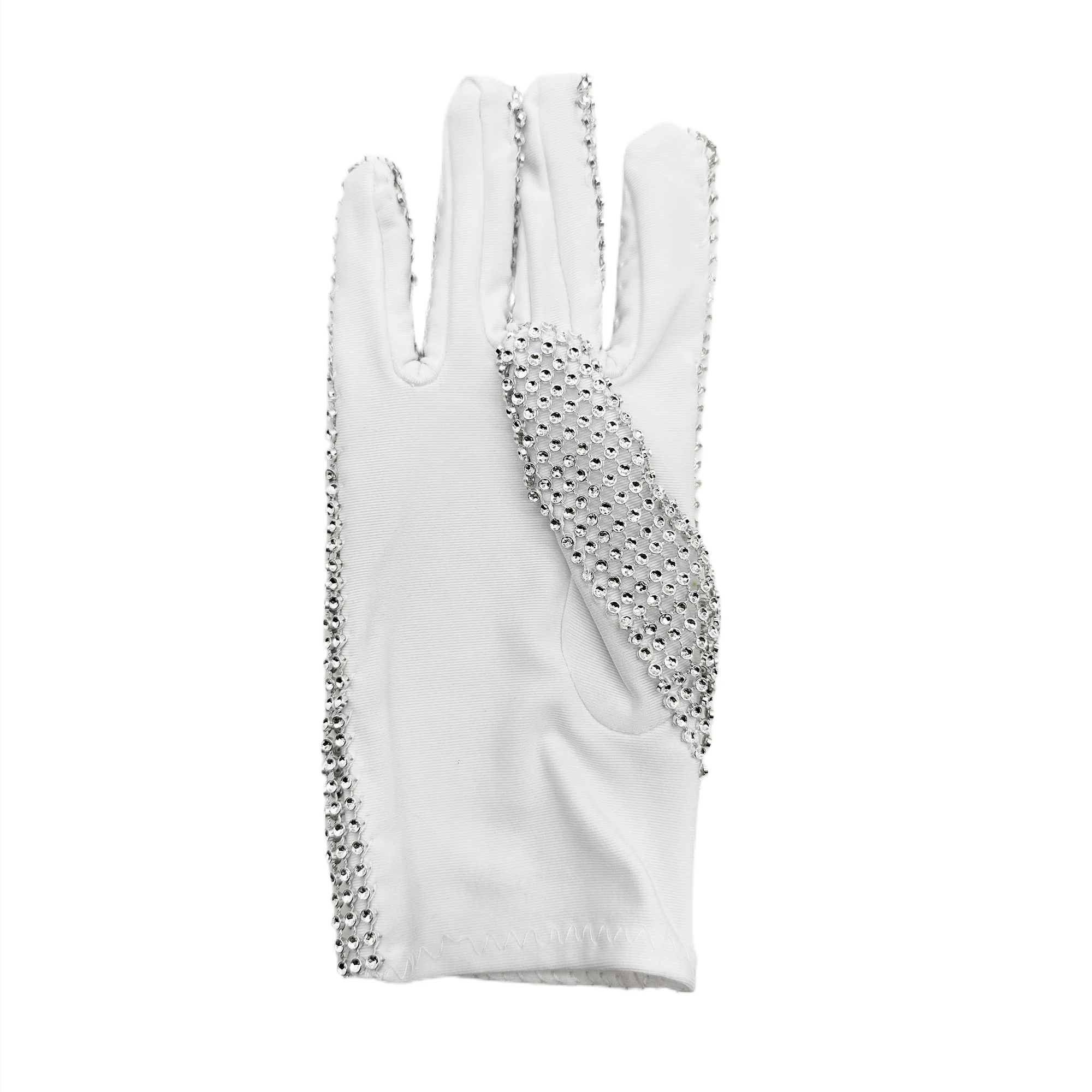 MJ Michael Jackson Silver Gloves for Kids Boys Grils- Halloween Christmas Sparkle 6-12 Years