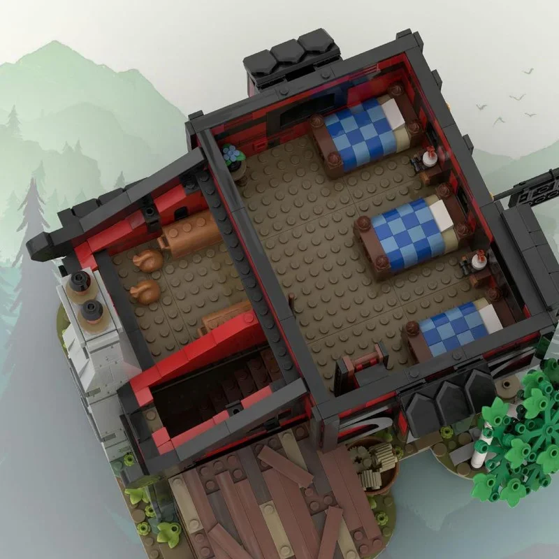 2929pcs Moc Middeleeuwse Modulaire Gebouwen Kasteel De Kruisvaarder Herberg Bouwstenen Montage Bricks Speelgoed Kinderen Onderwijs Geschenken