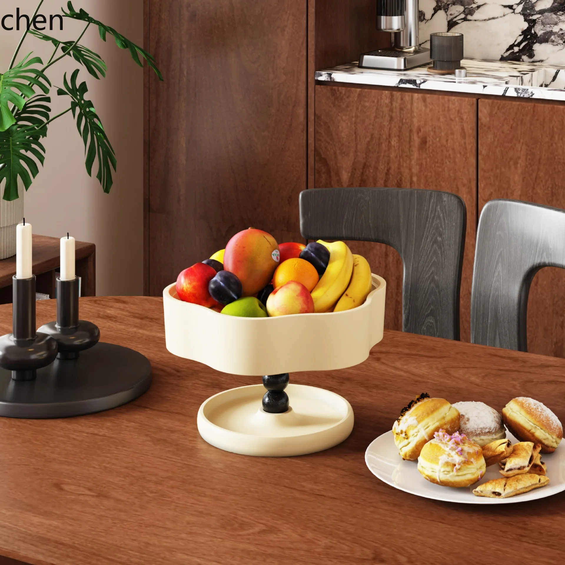 ZML fruit tray for living room coffee table and dining table, New Year candy and snack display tray, cake and dessert tray