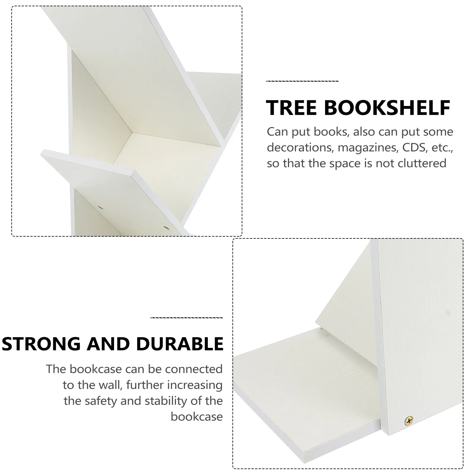 

1 set 1 Set Tree Bookshelf Desktop Compact Book Storage Rack For Home Office Lightweight Modern -Saving Book