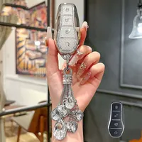 Soft TPU Car Smart Key Case Cover for BYD Qin PLUS Song PRO Han EV Max Tang DM 2018 -2024 Keyless Protector Auto