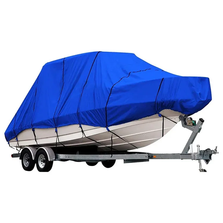 Custom Heavy Duty 600D Waterproof Boat Cover Outdoor Oxford Cloth Can Trailer Boat Cover 18 Feet