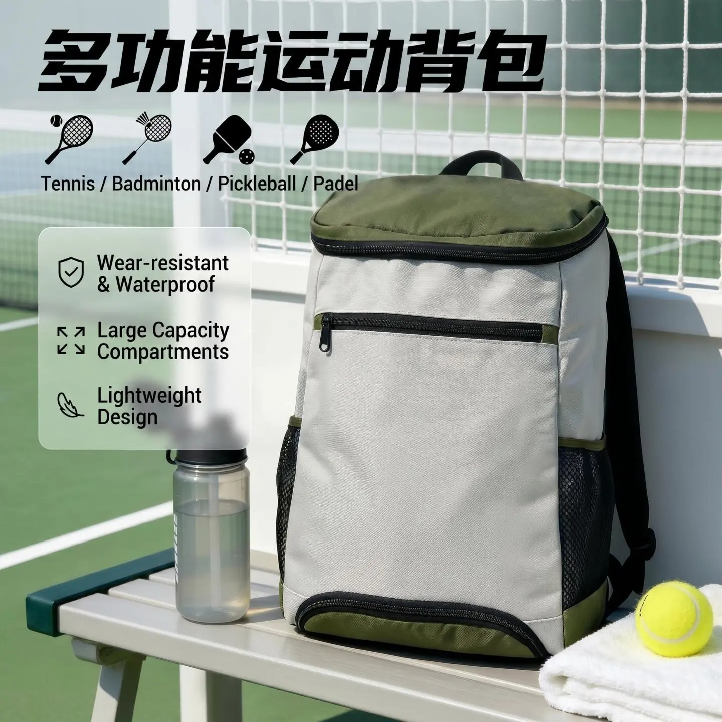Tennis Racket Backapck Large Capacity Dry Wet Separation Outdoor Training Sports Bag Backpack With Shoe Compartment Gym Bags