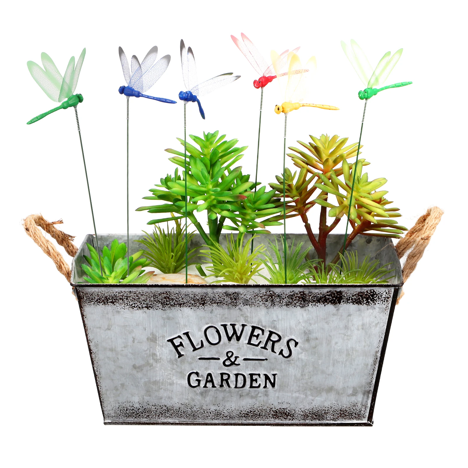 

16pcs Simulation Decorations Garden Small Dragonfly Decor Stake For Outdoor Yard Lawn Planters Pot Ornaments Home Decor