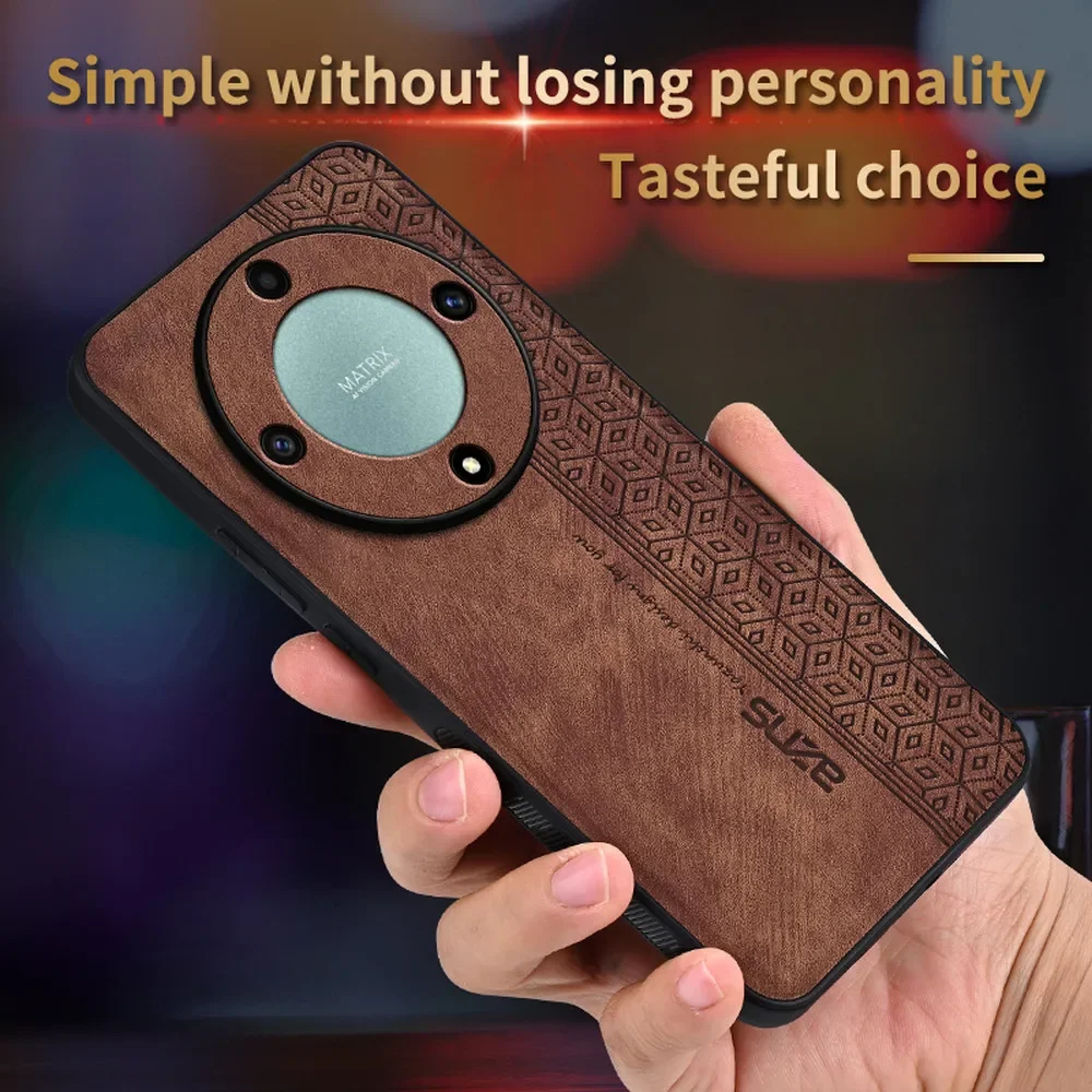 

Honor Magic7 Pro 5G 2024 Luxury Case Armor Leather Back Panel For Huawei Honor Magic 7 Pro Bumper Funda Magic 7 7Pro Cover
