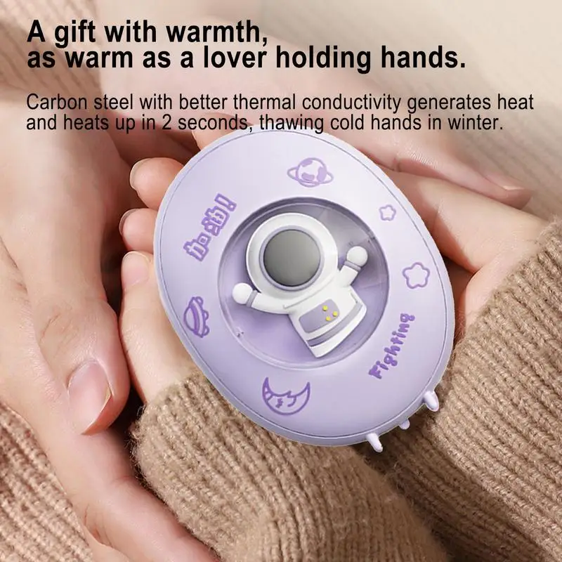 1200mAh Cartoon Hand Warmer Mini Portable USB Rechargeable Hand Warmer 3Level Heating Night Light With Hand String Winter