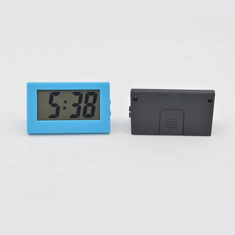 Mini Digital Clock Triangle Desktop Clock Instrument Creative Digital LCD Travel Court Desk Electronic Clock For Bedroom