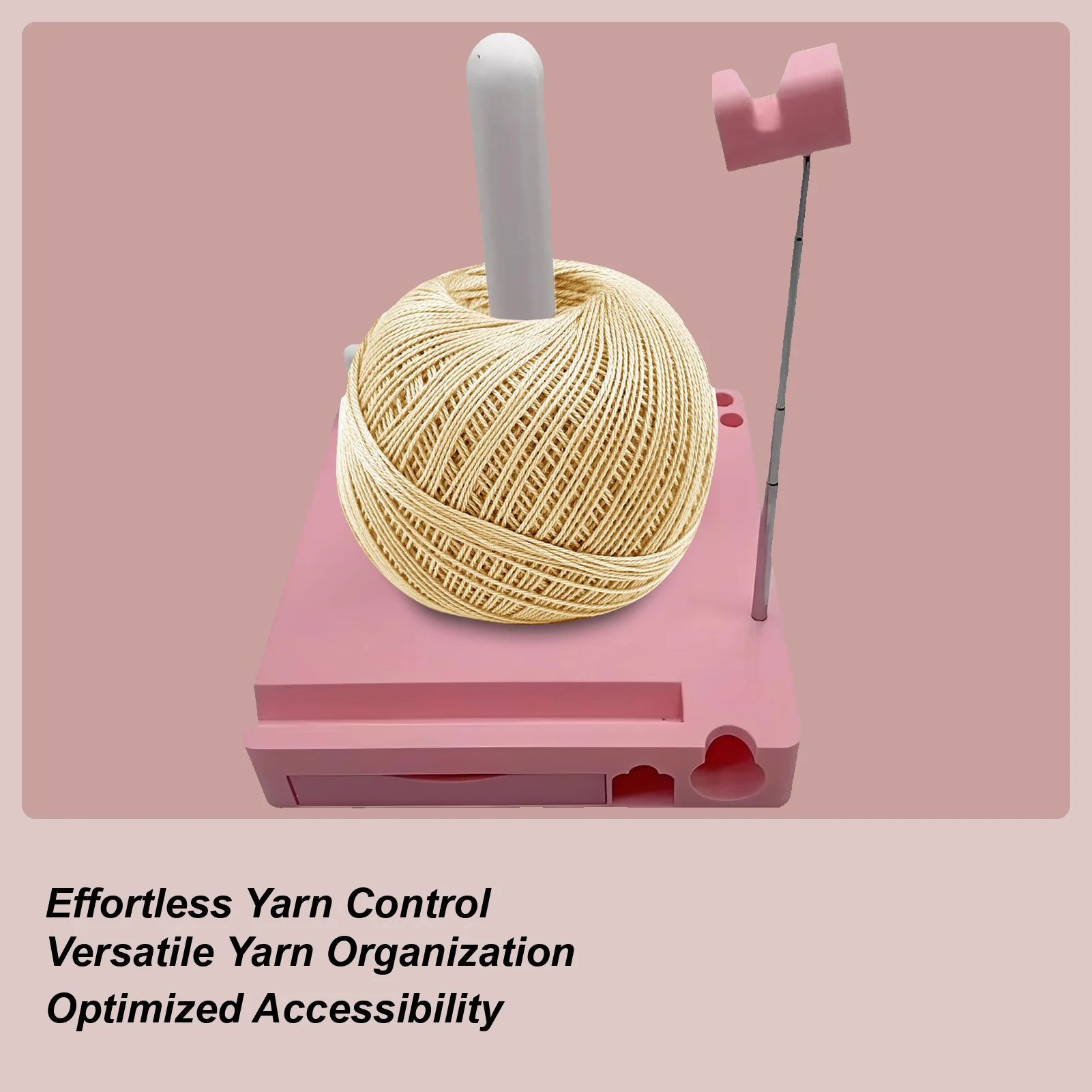 

Держатель для катушки пряжи, портативный органайзер для вязания, держатель для шариков пряжи, противоскользящие подушечки для женщин и девочек, начинающих, вязальный крокодитер