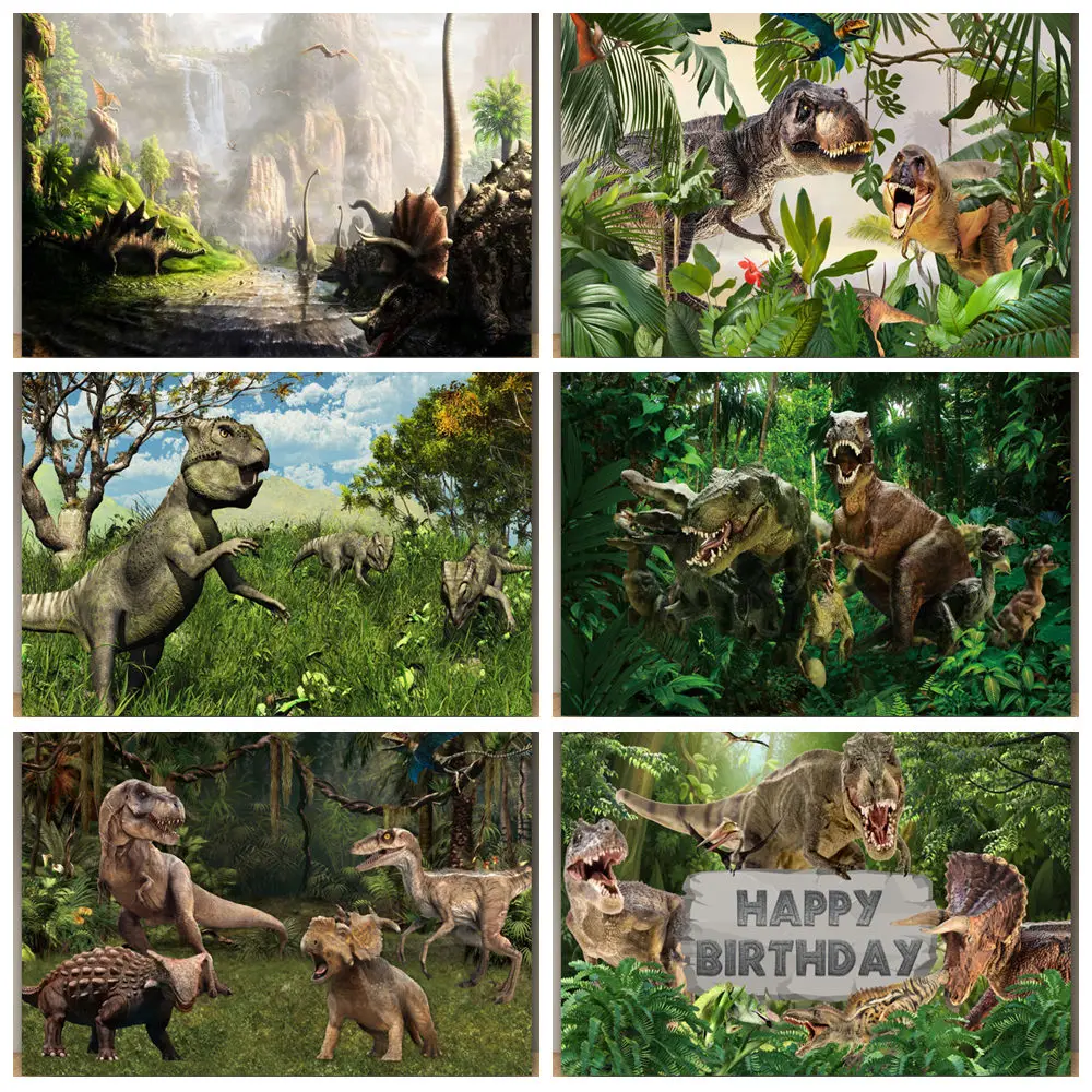 

Jurassic Park Dinosaur World Theme Birthday Party Supplies Banner Backdrop Tropical Jungle Photography Poster Decor Background
