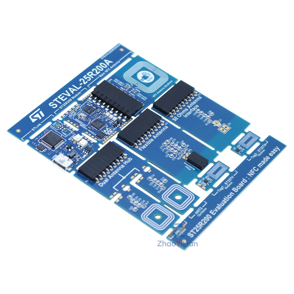 For STEVAL-25R200SA ST25R200 NFC Reader Evaluation Kit 13.56MHz Multi Antenna STM32G0 Contactless RFID Board