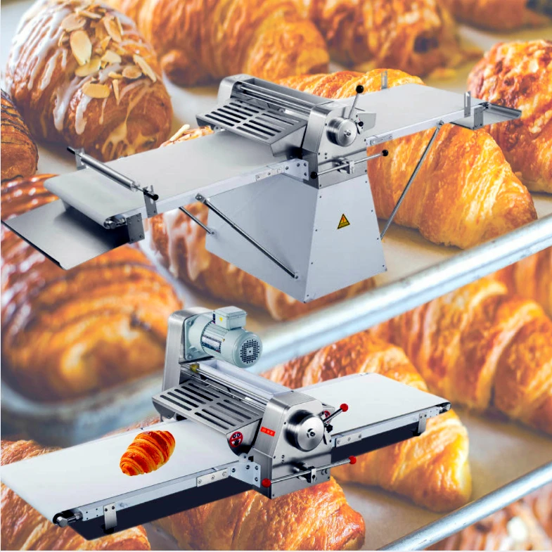 Sheeter reversível automático elétrico, Rolo Pão Croissant Puff Pastry Dough, Sheeter de padaria, Preço barato