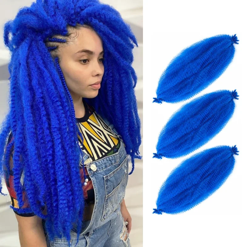 

Волосы Afro Twist 24 дюйма, 3 упаковки, пружинистые синтетические волосы Afro Twist, предварительно пушированные весенние волосы, предварительно растянутые волосы с запахом