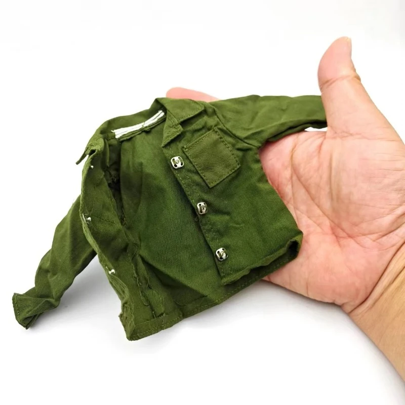 1/6 Scale Army Green Long Sleeves Shirt Casual Shirt Clothes Model for 12\'\' Male Solider Action Figure Body Display Toys