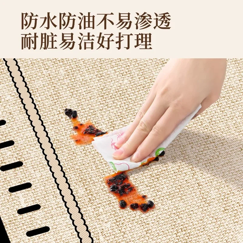 Middle Ancient Style Tablecloth, Oil Resistant, Waterproof, Heat-resistant, and Non Washable Dining Table Cloth