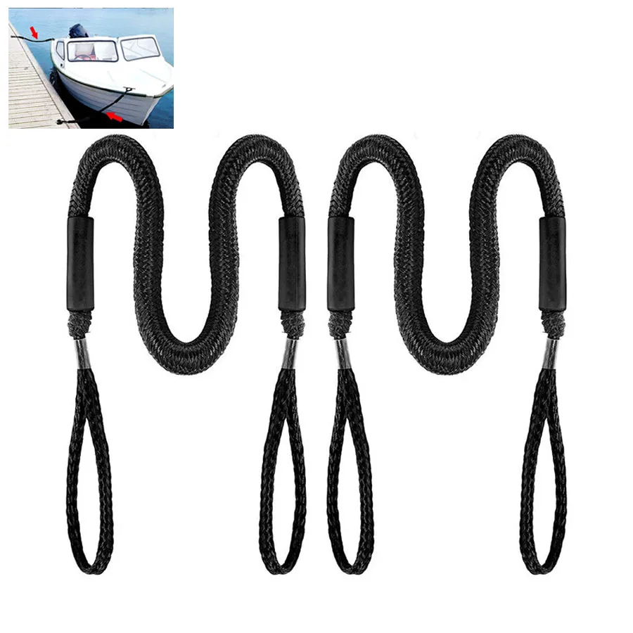 

4ft to 5.5ft Elastic Wharf Dinghy Marine Boat Bungee Dock Extendable Line Mooring Ropes Portable Highly Elastic for Boat