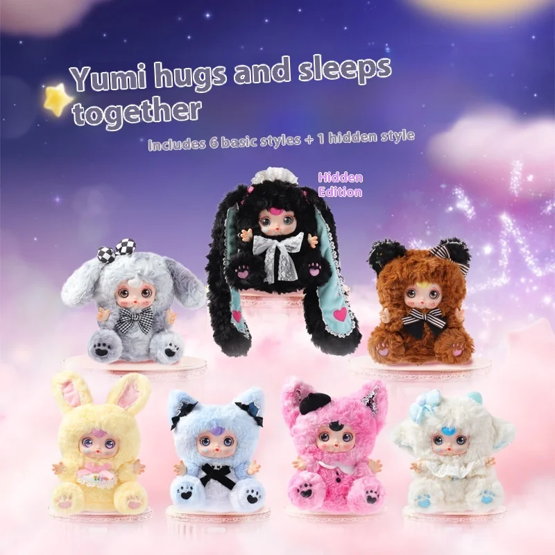 Hot Cute Cartoon Doll Yumi Sleep Together Blind Box Creative Home Decor Girls Festival Gift Small Accessories Vinyl Face Gifts