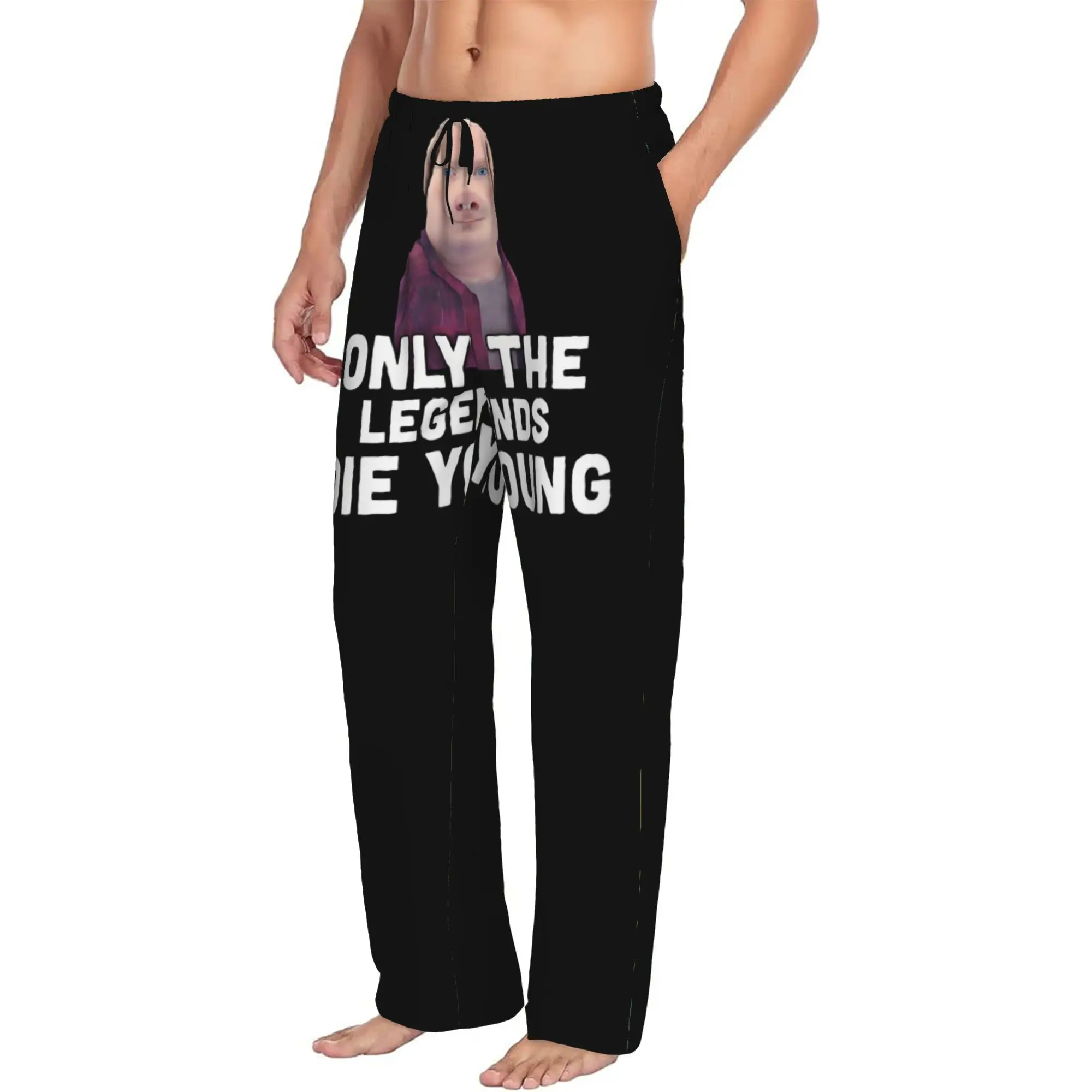 Custom John pork is calling Pajama Pants Sleepwear for Men Elastic Waistband Funny Pig Sleep Lounge Bottoms with Pockets