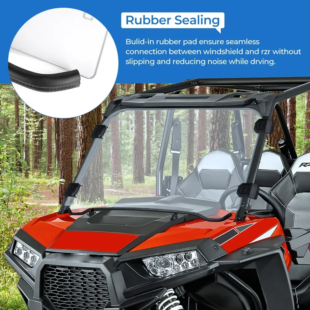 with Polaris RZR 570 /S 800 /4 800 /XP 900 /Trail 570 2008-2022 UTV #2879492 Full Size Front Windshield Windscreen Compatible