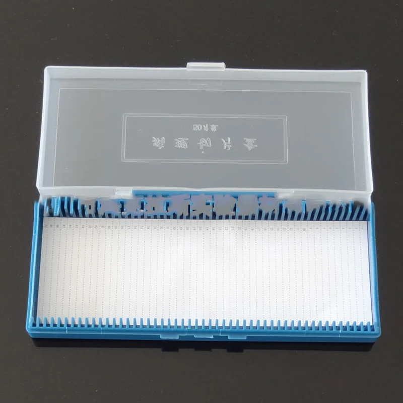 microscopio retangular glass slide box bio slice box slots patologia biologica detem ate 50 pcs slides 1x 01