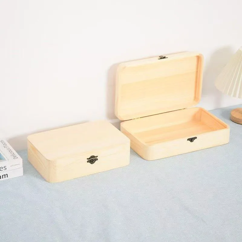 Nuova scatola portaoggetti da tavolo senza assemblaggio con grande capacità per organizzare libri e file Custodia in legno