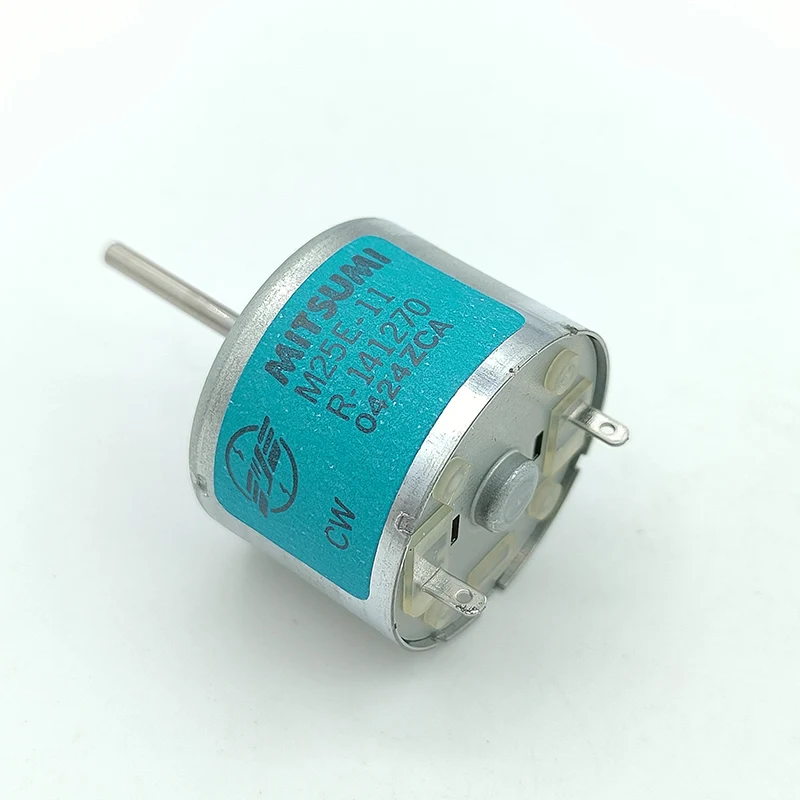 MITSUMI M25E-11 Mini RF-310 Motor DC 3V-12V 10500RPM Metal Brush Micro 24mm Round Spindle Motor Long Shaft DIY Toy Fan Model