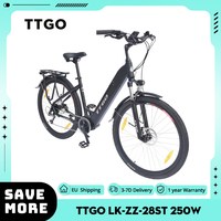 TTGO LK-ZZ-28ST Electric Bike, 250W Motor, 36V 20AH Battery, 700C*45C Tires, 25km/h Max Speed, 180km Range, Hydraulic Disc Brake