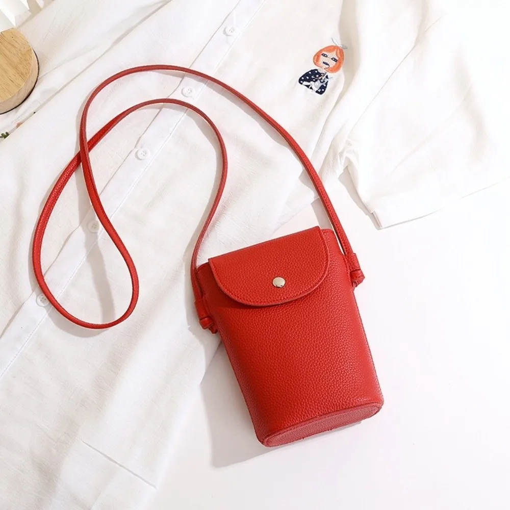 PU Leather PU Leather Shoulder Bag Small Flap Large Capacity Crossbody Phone Bag Solid Color Flap Handbag Purse Outdoor Travel