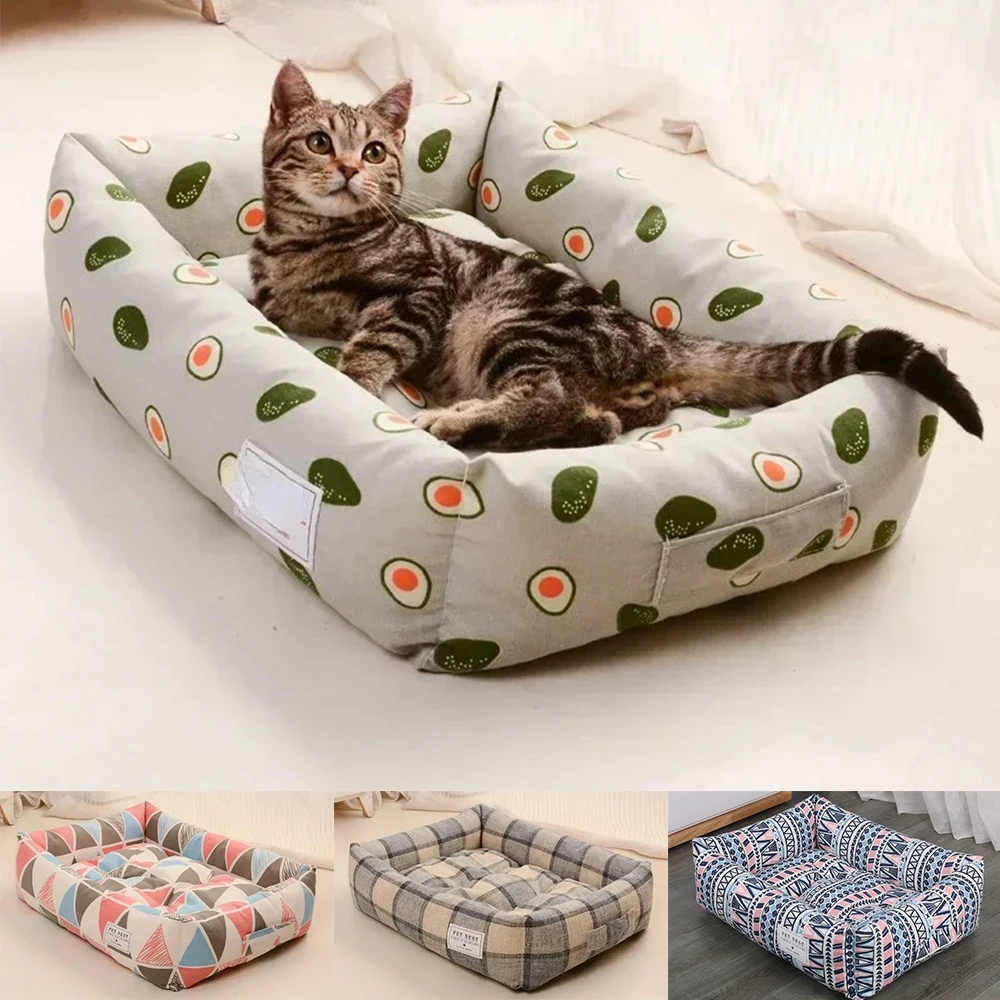 

Fabric Skin-Friendly Breathable Pet Sofa Square Cat Bed Pet Products Removable&Washable Dog Bed dog mattress pet bed