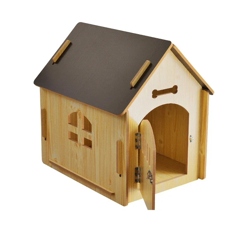 

Universal Four-season Wooden Dog Houses Winter Warm Cat Kennel Dogs Crate Cat Tent House