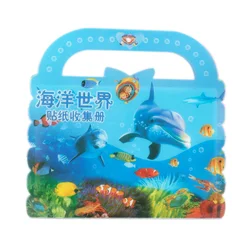 Cartoon Sticker Collection Book Kids DIY Toy Ocean Fish Stickers Album Handmade Educational Puzzle Game Toys