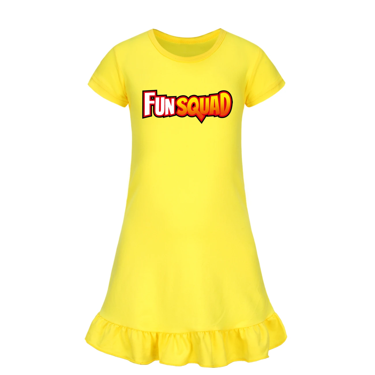 Fun Squad Gaming Princess Dress Fashion Summer Cotton Girls Nightdress Nightgown Kids Night Gown Children's Pajamas Sleepwear Cl