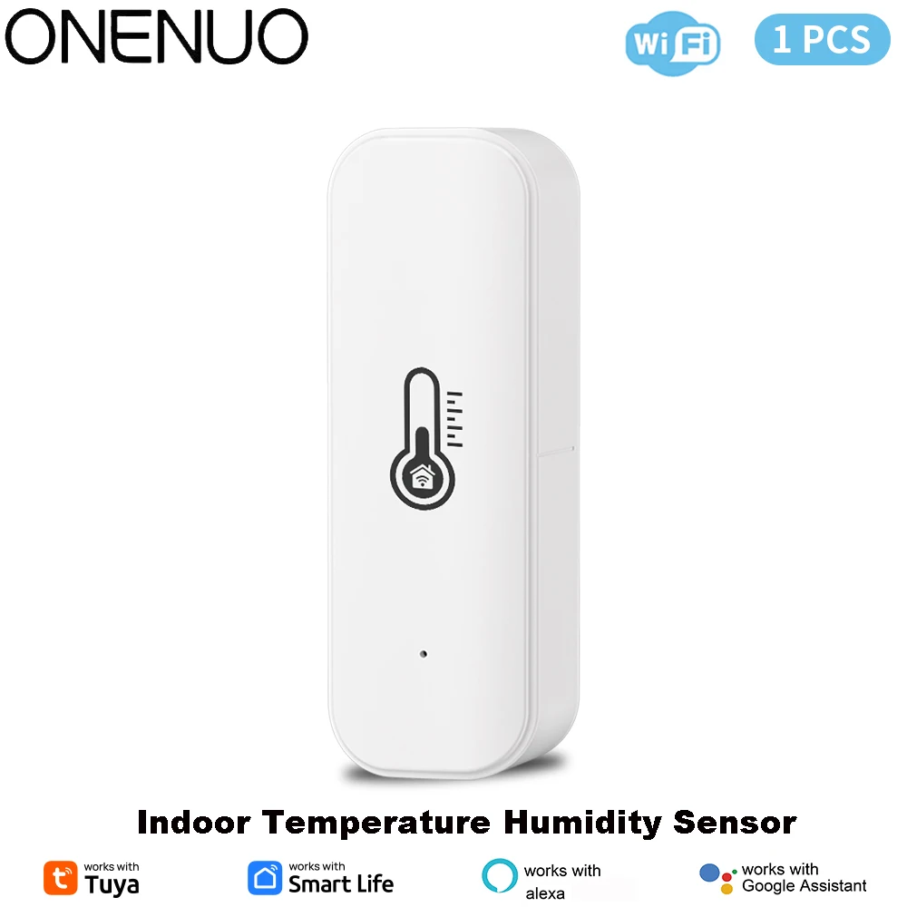 IP65 wasserdichter Tuya WiFi-Temperatur- und Luftfeuchtigkeitssensor für den Innen- und Außenbereich, Heimthermometer, kompatibel mit Alexa Google Home Voice – Detail 2
