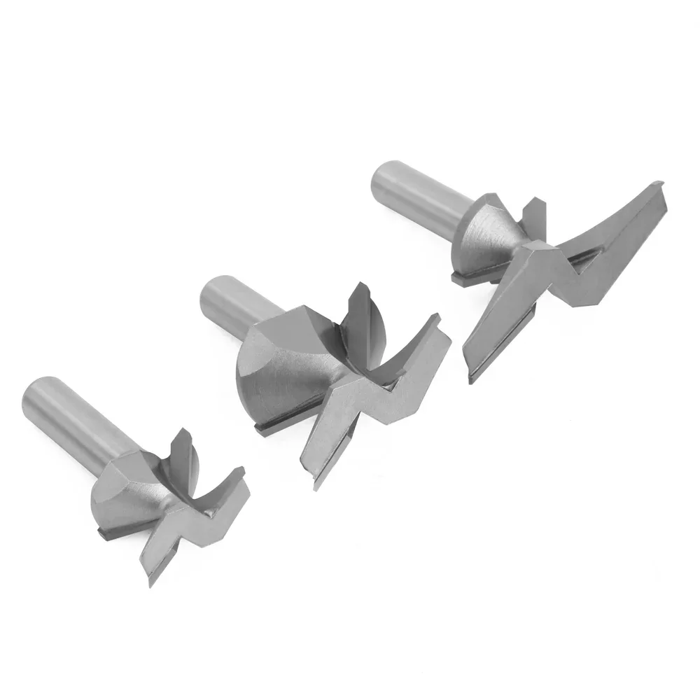 AURWOF 1 Stück 1/2" Schaft Holzbiegefräser-Set, 2- und 3-schneidiger CNC-Fräser, R8-R50 Profilierwerkzeug für Holzkurven – Detail 14