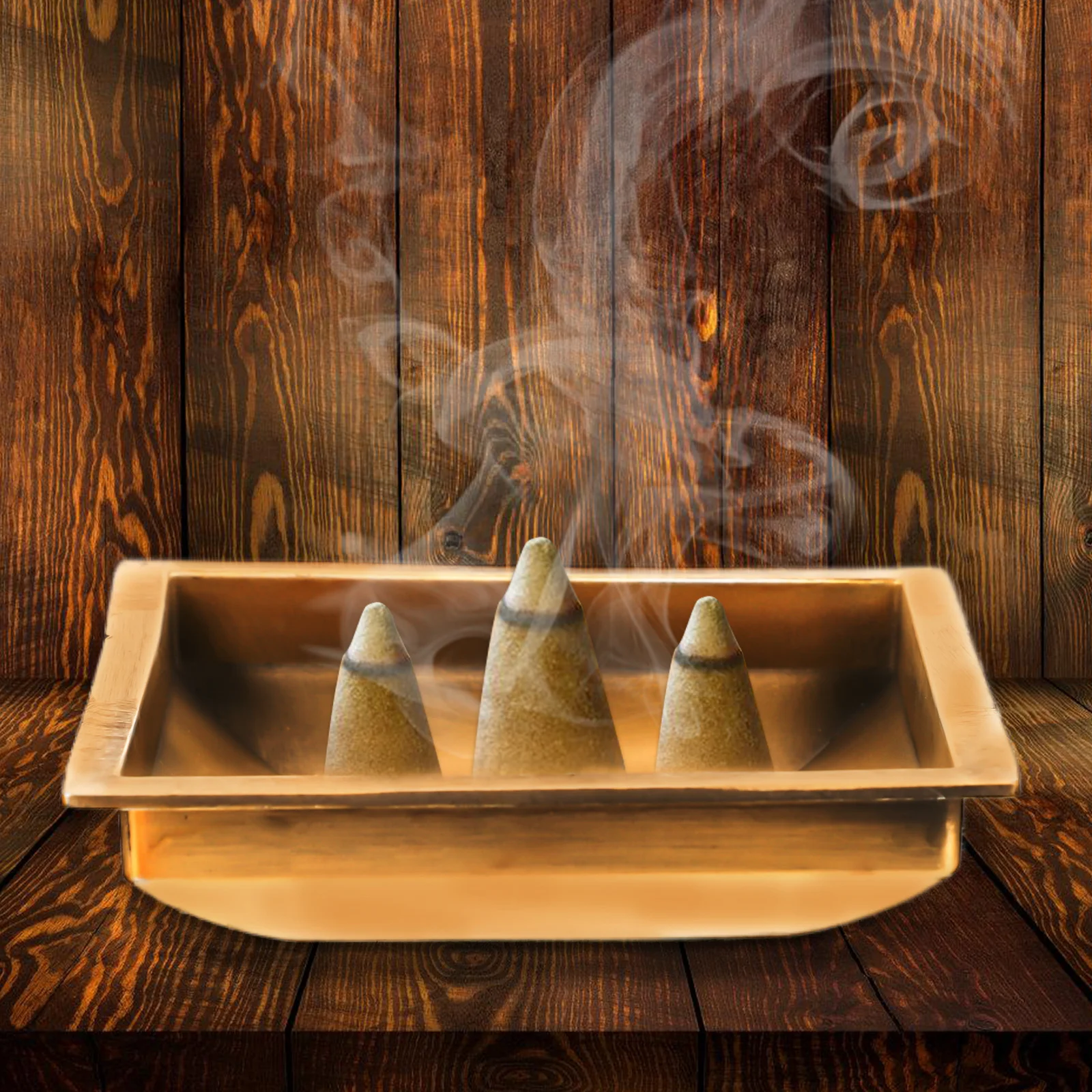 

Incense Tray Storage Burner Vintage Tribute Plate Bronze Ash Container Copper Color 251mm Sturdy Retro Style Home