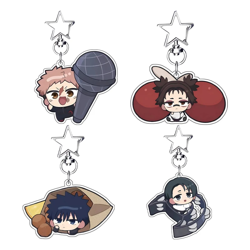 Брелок из переработанного акрила с персонажем Юдзи Итадори (JJK), аниме-брелок, классический кулон для рюкзака, милое украшение, мультяшный подарок
