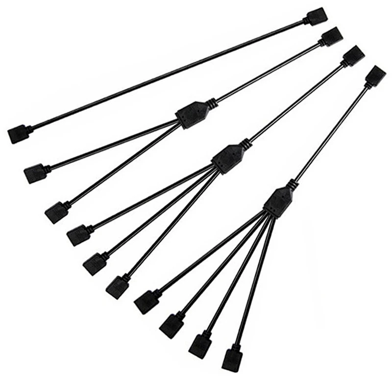 1PCS Sync Motherboard Cable 3pin 5V/4pin 12V  ARGB 1 to 1/1 to 2/1 to 3/1 to 4/1 to 5 Extension line