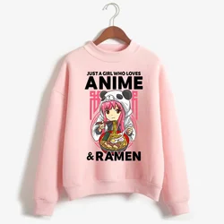 Sudadera holgada de manga larga con cuello redondo para hombre y mujer, Jersey informal con estampado de Anime para chica, ropa de moda de otoño e invierno, talla grande