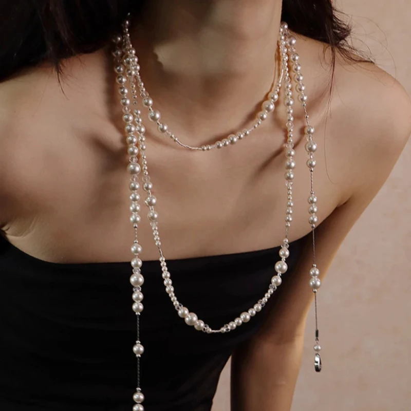 2026 Europe America Fashion Pearl Multi Layer Luxury Necklace Woman Top Quality Jewelry Trend