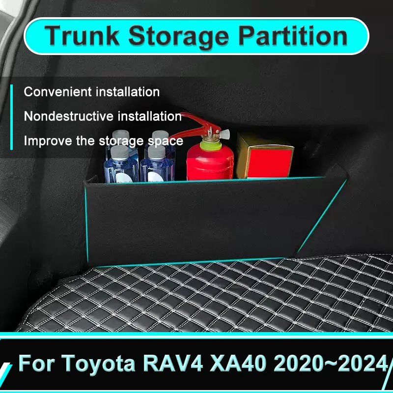 

Car Thickening Trunk Storage Partition Box For Toyota RAV4 XA40 2020-2024 2021 Side Storage Auto Parts Interior Accessories Rear