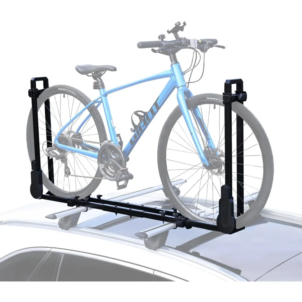 

Roof Bike Rack Mount Upright Rooftop Bike Rack with Two Arms 1 Bike Carrier Car Roof Bicycle for Car SUV Only Suitable for Remov